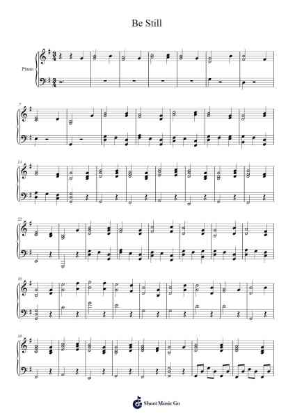 Be Still Sheet Music by The Fray-Arr.Charwen