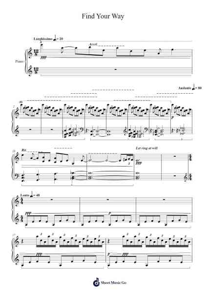 Find Your Way Sheet Music by Nobuo Uematsu-Arr.Consdia Debruth