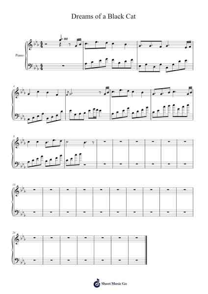 Dreams of a Black Cat Sheet Music by Vathy-Arr.Virgreg