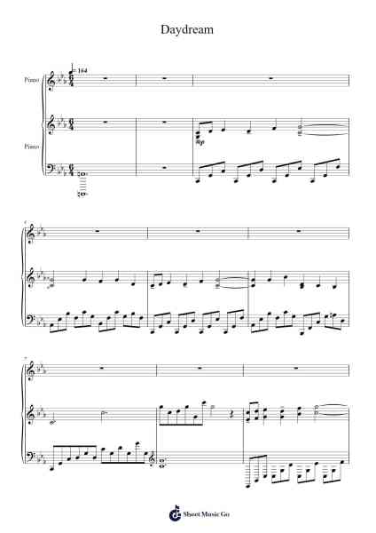 Daydream Sheet Music by Ouro Kronii-Arr.Walmeo