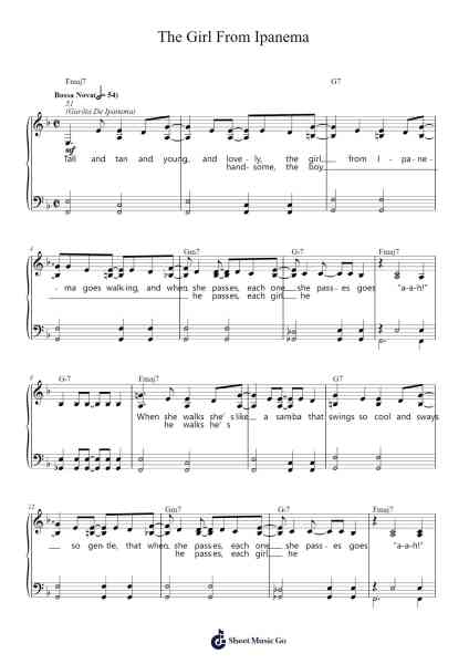 The Girl From Ipanema Sheet Music by Antônio Carlos Jobim-Arr.Lilrald