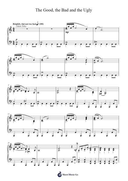 The Good, the Bad and the Ugly Sheet Music by Ennio Morricone-Arr.Bowreed