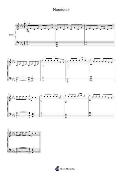 Narcissist Sheet Music by Lauren Spencer-Smith-Arr.Faulkvan