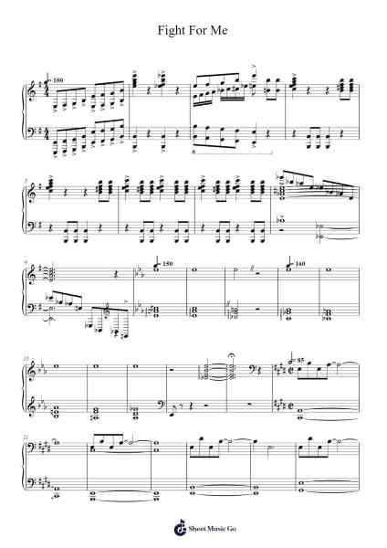 Fight For Me Sheet Music by Lawrence O'Keefe-Arr.Fordlome