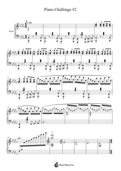 Piano Challenge #2 Sheet Music by Tony Ann-Arr.Bystrong