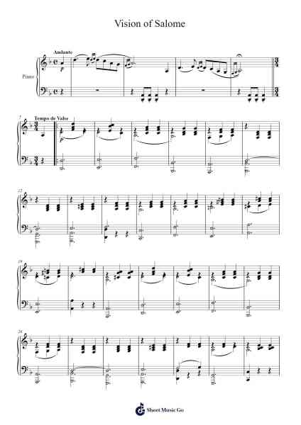 Vision of Salome Sheet Music by Archibald Joyce-Arr.Warges Morestone