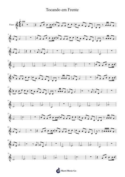 Tocando em Frente Sheet Music by -Arr.Lopeare