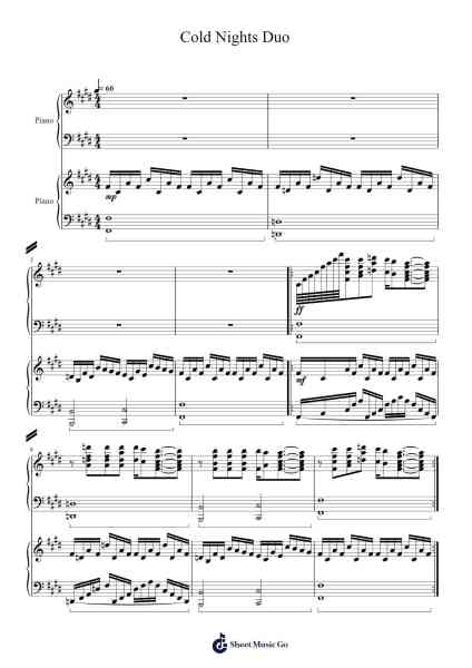 Cold Nights Duo Sheet Music by Ferrite Camilmark-Arr.Chestom