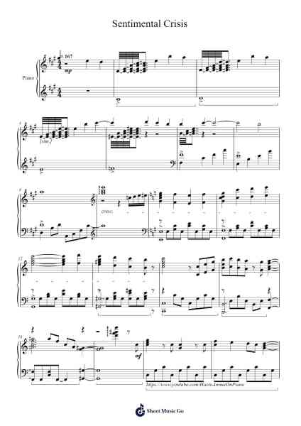 Sentimental Crisis Sheet Music by halca-Arr.Yeaten