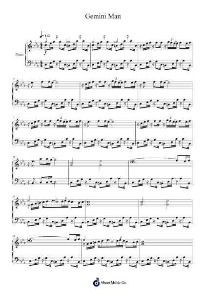 Gemini Man Sheet Music by Misc Computer Games-Arr.Priney Grelen