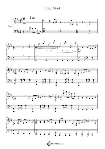 Fresh Start Sheet Music by -Arr.Wyattnix Abniel