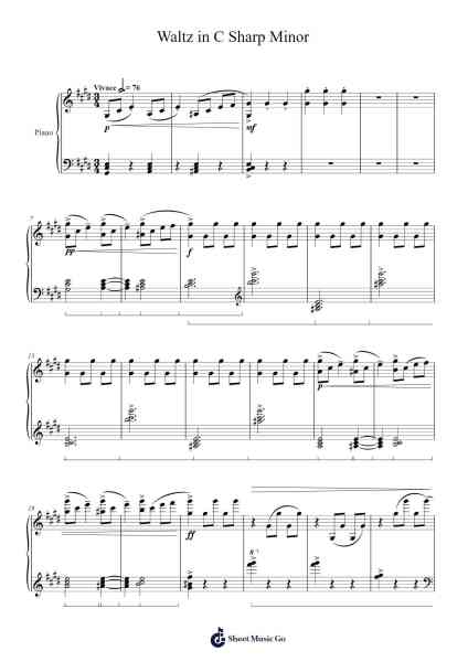 Waltz in C Sharp Minor Sheet Music by Lewbing-Arr.Oisenrob Clyger