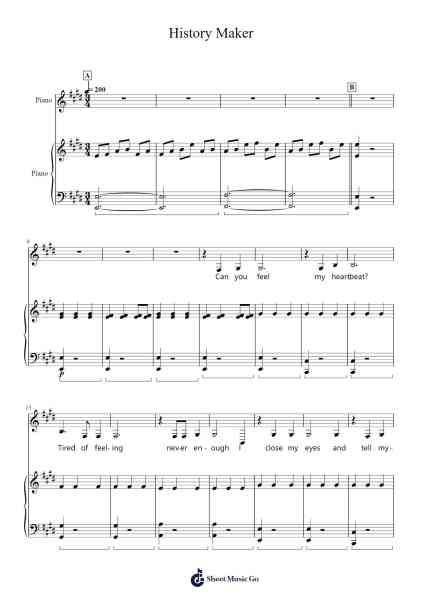 History Maker Sheet Music by Dean Fujioka-Arr.Olch