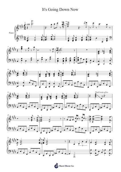 It's Going Down Now Sheet Music by Atsushi Kitajoh-Arr.Fanbrow Douggreve