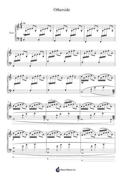 Otherside Sheet Music by Lena Raine-Arr.Reylome