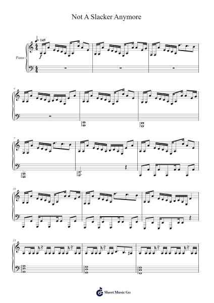 Not A Slacker Anymore Sheet Music by Benlab-Arr.Haleale Quildy