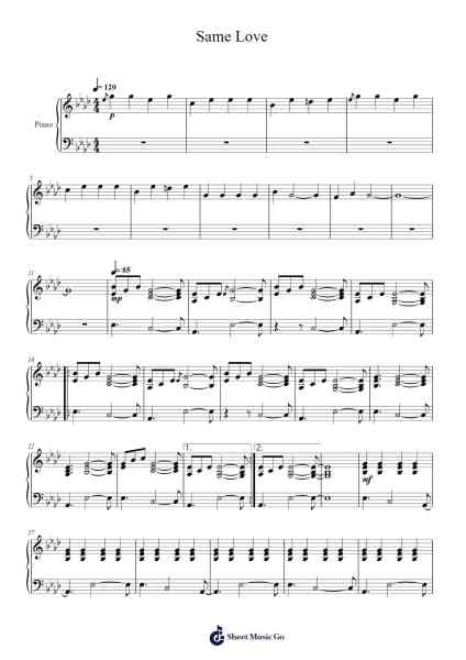 Same Love Sheet Music by Macklemore/Ryan Lewis-Arr.Gabe Prittdair
