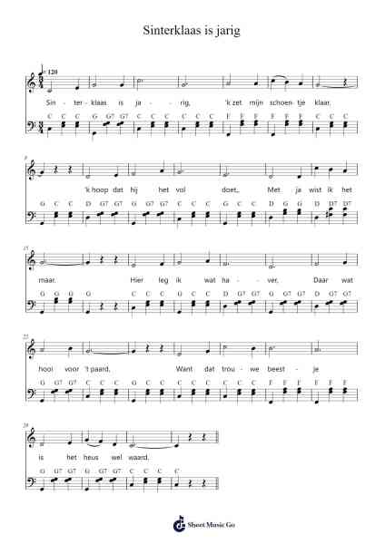 Sinterklaas is jarig Sheet Music by Backtor Morefitch-Arr.Yedle Adelo