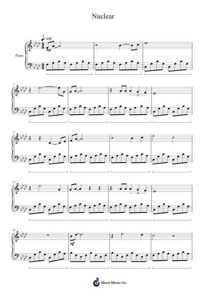 Nuclear Sheet Music by Mike Oldfield-Arr.Bamia