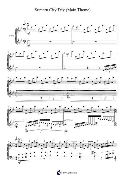 Sumeru City Day (Main Theme) Sheet Music by Yu-Peng Chen-Arr.Sainsram