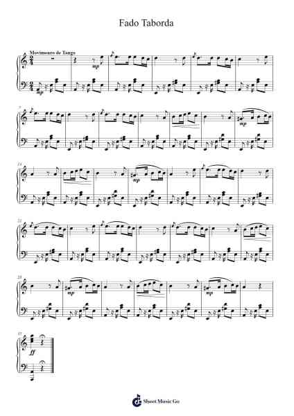 Fado Taborda Sheet Music by Anonymous-Arr.Simpnence
