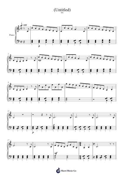 My First Original Composition for Piano Sheet Music by Yulefe Tayloise-Arr.Poundnions