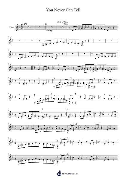 You Never Can Tell Sheet Music by Chuck Berry-Arr.Chestom