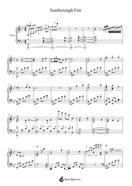Scarborough Fair Sheet Music by Tamaru Yamada-Arr.Hewkay Brewstience
