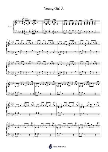 Young Girl A Sheet Music by siinamota-Arr.Ivescan Nelral