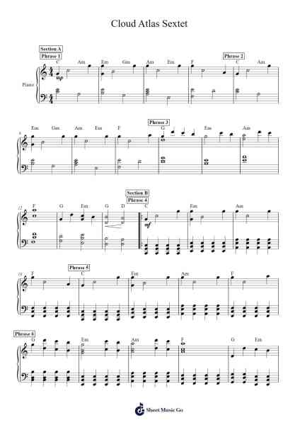 Cloud Atlas Sextet Sheet Music by Mark Fowler-Arr.Lowell