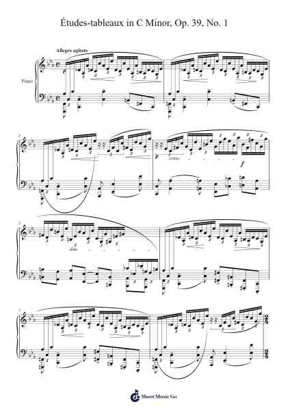 Études-tableaux in C Minor, Op. 39, No. 1: Allegro agitato Sheet Music by Sergei Rachmaninoff-Arr.Zarol Hayleste