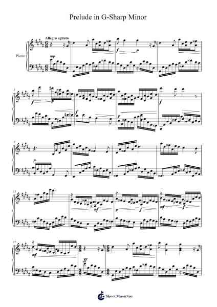 Prelude in G-Sharp Minor Sheet Music by Hagel-Arr.Wilbeth