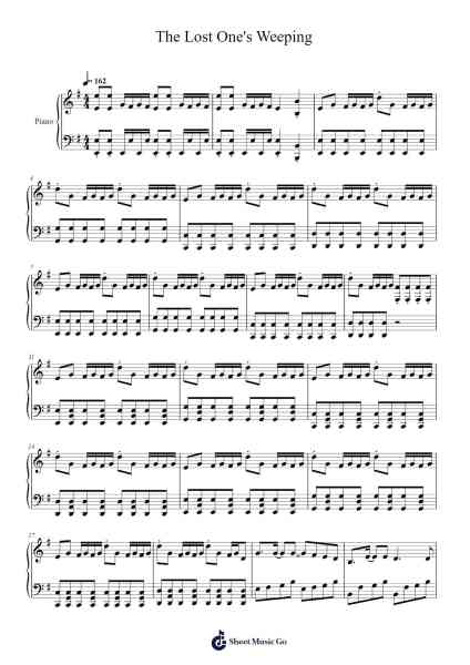 The Lost One's Weeping Sheet Music by undefined-Arr.Kirkwen Meldell