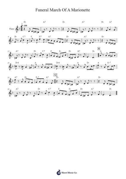 Funeral March of a Marionette Sheet Music by Charles Gounod-Arr.Urkuk Joneswat