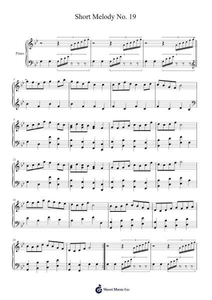 Short Melody No. 19 Sheet Music by Louibee-Arr.Surdred