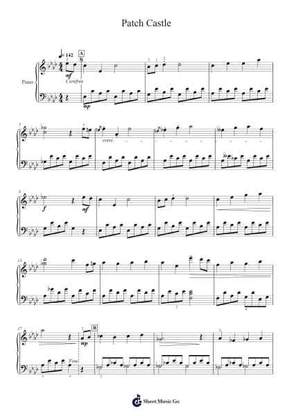 Patch Castle Sheet Music by Tomoya Tomita-Arr.Geofchael