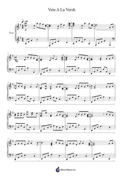 Vete A La Versh Sheet Music by Vete A La Versh-Arr.Jerhue