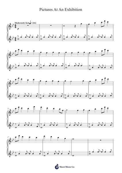 Pictures at an Exhibition Sheet Music by The Piano Guys-Arr.Manwright Diloyd