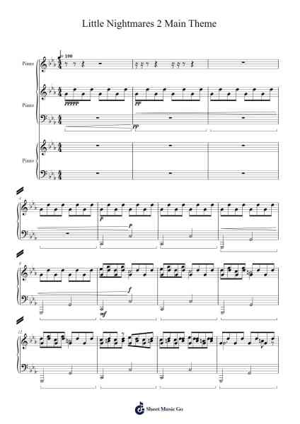 Little Nightmares 2 Main Theme Sheet Music by Tobias Lilja-Arr.Hilye