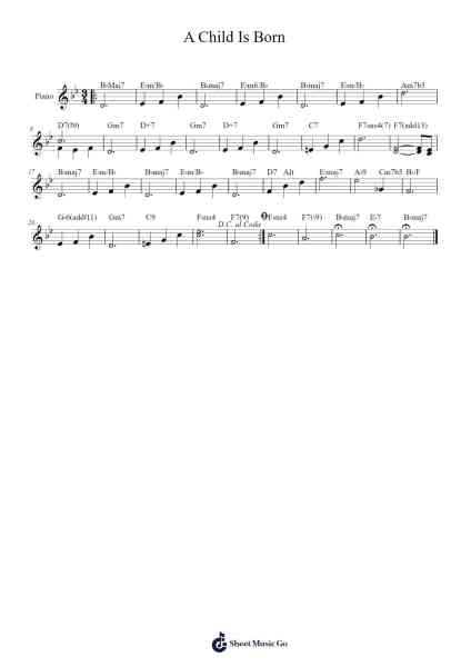 A Child Is Born Sheet Music by Thad Jones-Arr.Otnold