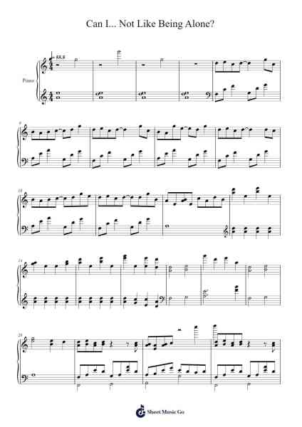 Can I... Not Like Being Alone? Sheet Music by Triodust-Arr.Simpbrown