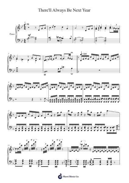 There'll Always Be Next Year Sheet Music by Fearofdark-Arr.Yulesopp Troyvice