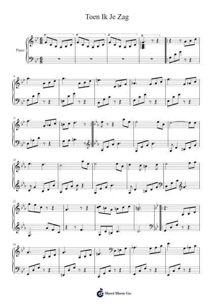 Toen Ik Je Zag Sheet Music by Antonie Kamerling-Arr.Gailgale
