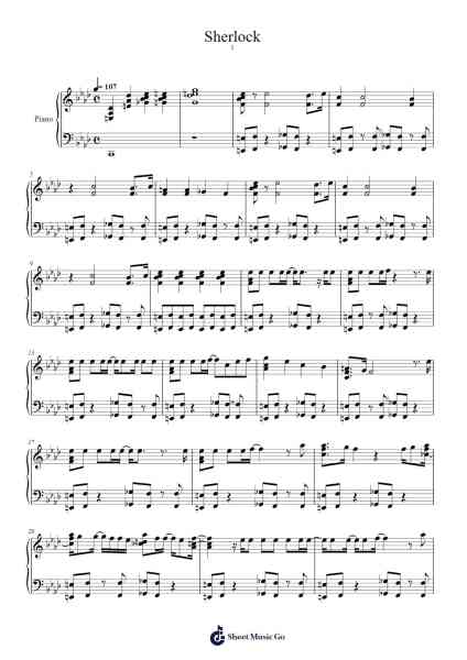 Sherlock Sheet Music by SHINee-Arr.Corrie