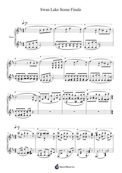 Swan Lake, Op. 20: Act II, No. 10 Scene (Moderato) Sheet Music by P.I. Tchaikovsky-Arr.Louieby