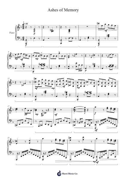 Ashes of Memory Sheet Music by Ani & Mu-Arr.Janejill Mooca