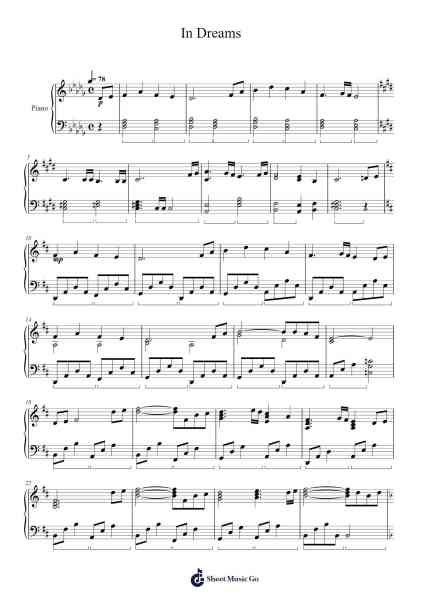 In Dreams Sheet Music by Howard Shore-Arr.Faithevice
