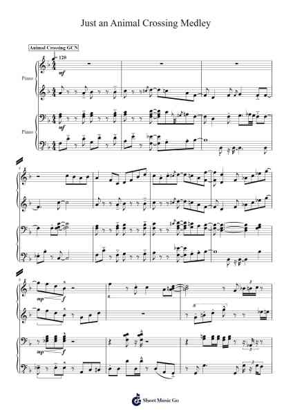 Just an Animal Crossing Medley Sheet Music by Misc Computer Games-Arr.Junerald