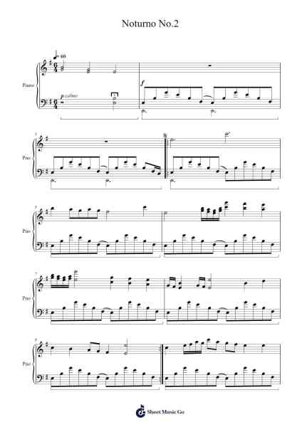 Noturno No.2 Sheet Music by Toynyoung Willbryce-Arr.Bettiane Rexpoe
