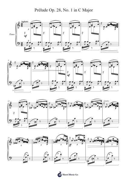 Prélude Op. 28, No. 1 in C Major Sheet Music by Frédéric François Chopin-Arr.Morelard
